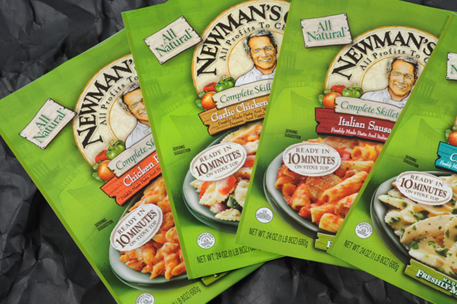 food packaging of newman sauce