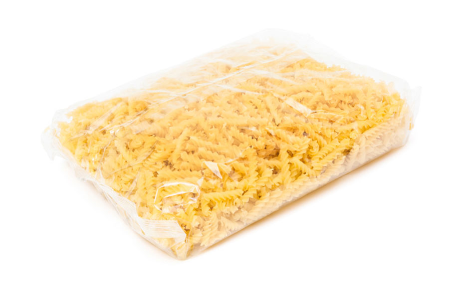 macaroni in a plastic packaging