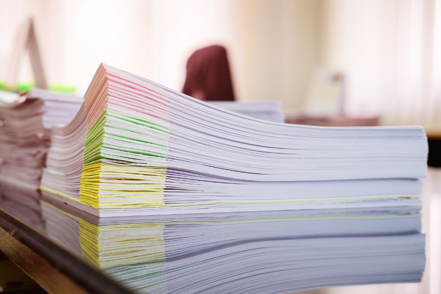 a pile of documents