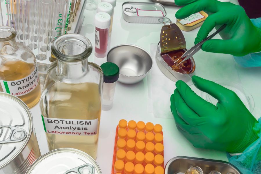 canned food being tested for botulinum