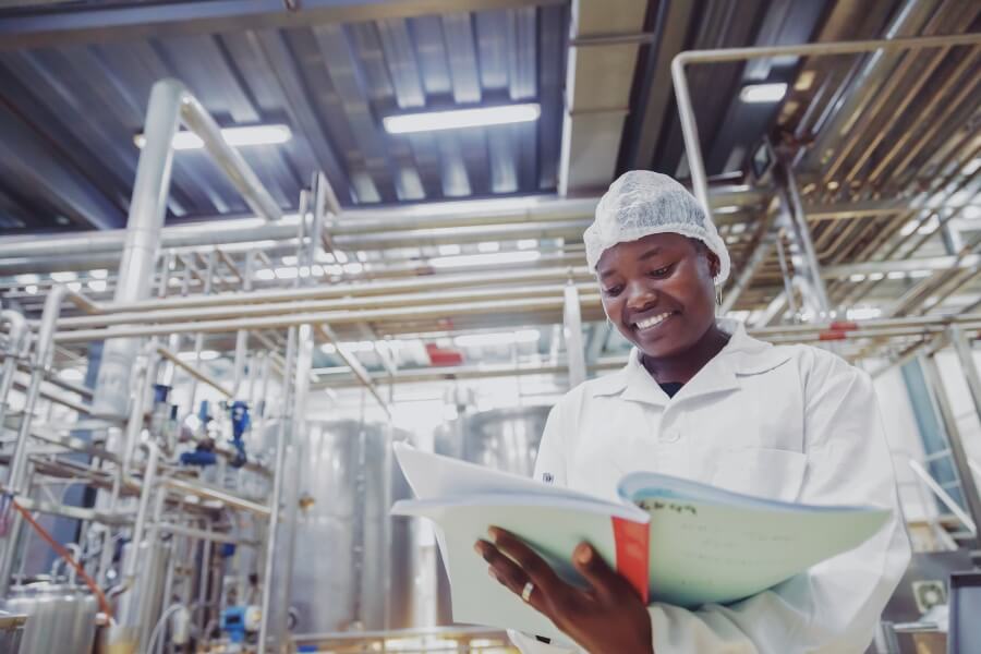 reading data from a food production line