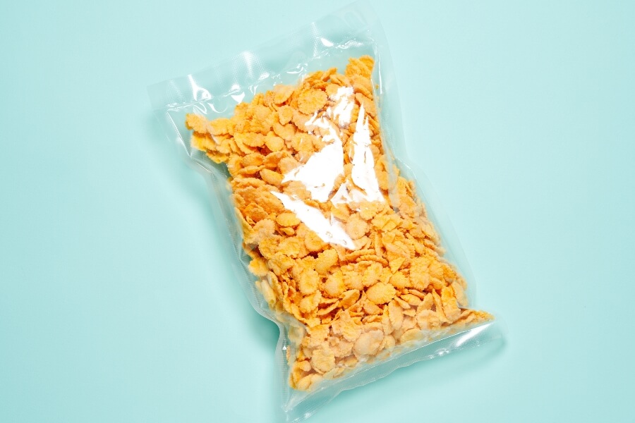 corn chips in a sealed packaging