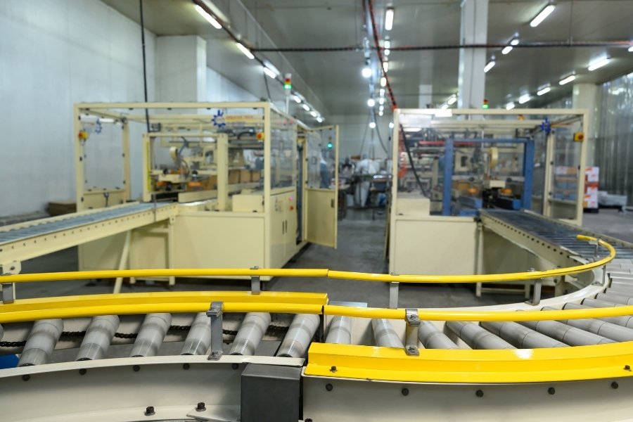 conveyor in a food production
